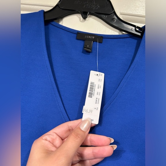 J. Crew Royal Blue Peplum Sleeveless Top- NWT - Picture 3 of 6